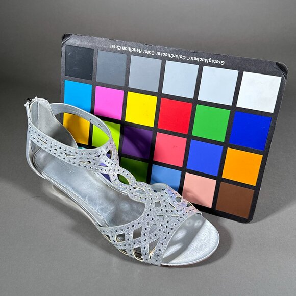 Maripe Julia Mirror Finish On Sides Zips On The Back Sandals Size 11M - Picture 16 of 16